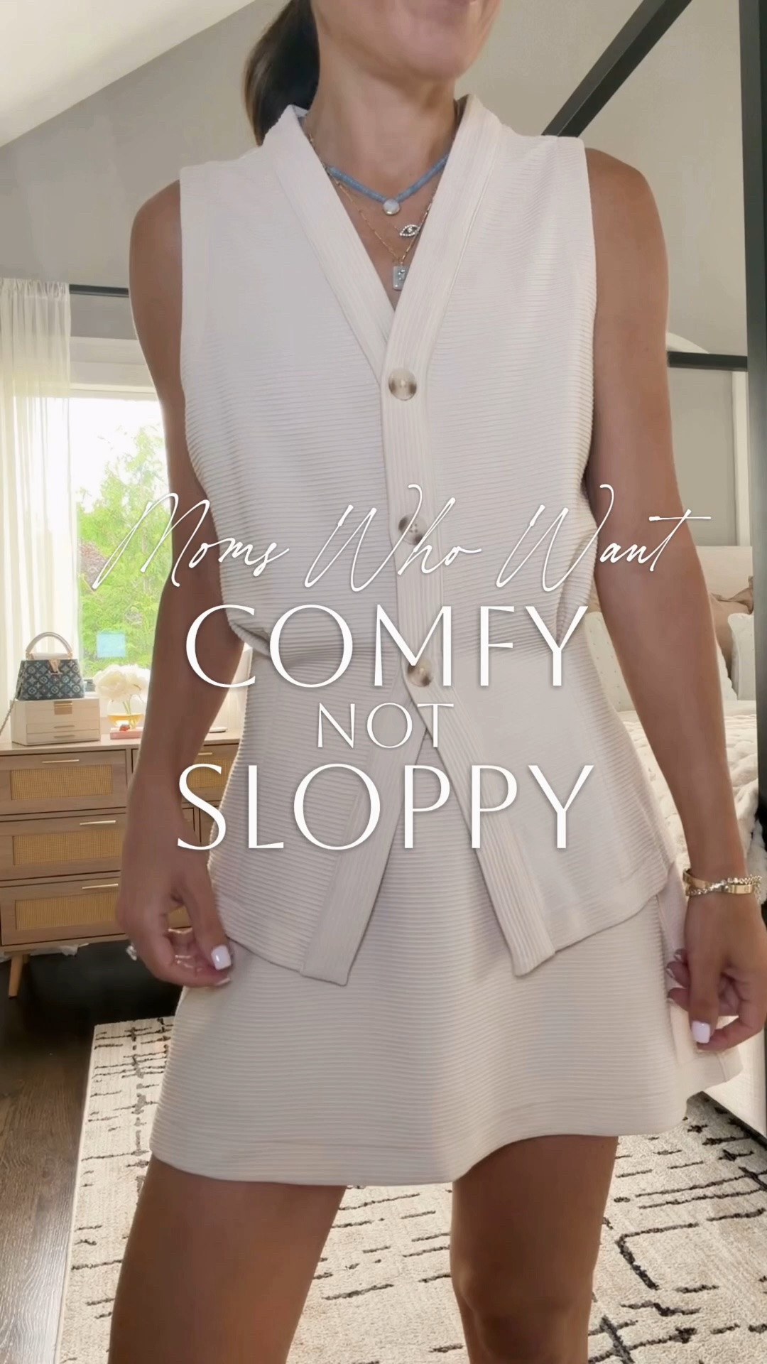 Moms who want comfy, not sloppy 🙌🏻 These @spanx AirEssentials outfits are made for busy days when you still want to feel put together.

The shorts set, skort outfit and striped dress are all ridiculously soft, easy to wear and perfect for mom-on-the-go life. #spanxpartner

First-time customers can use code MRSCASUALXSPANX for 15% off! 

💌type “MOM” and I’ll send the links

#LTKOver40 #LTKmomlife #LTKootd