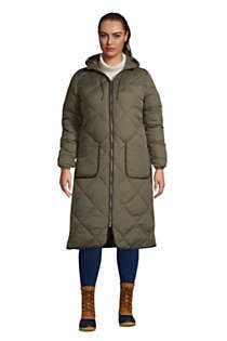 Women's Plus Size Insulated Quilted Thermoplume Long Coat | Lands' End (US)