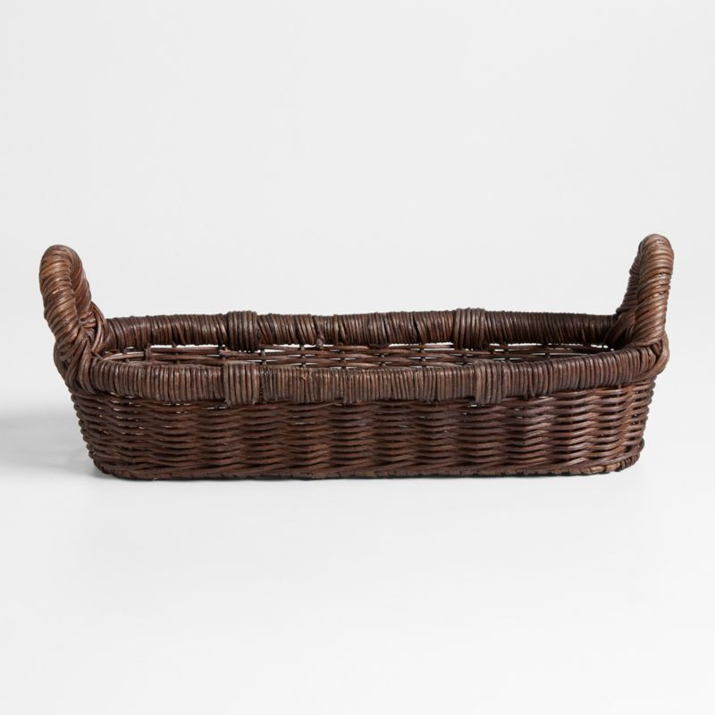 Cocoa Rattan Bread Basket by Gaby Dalkin + Reviews | Crate & Barrel | Crate & Barrel