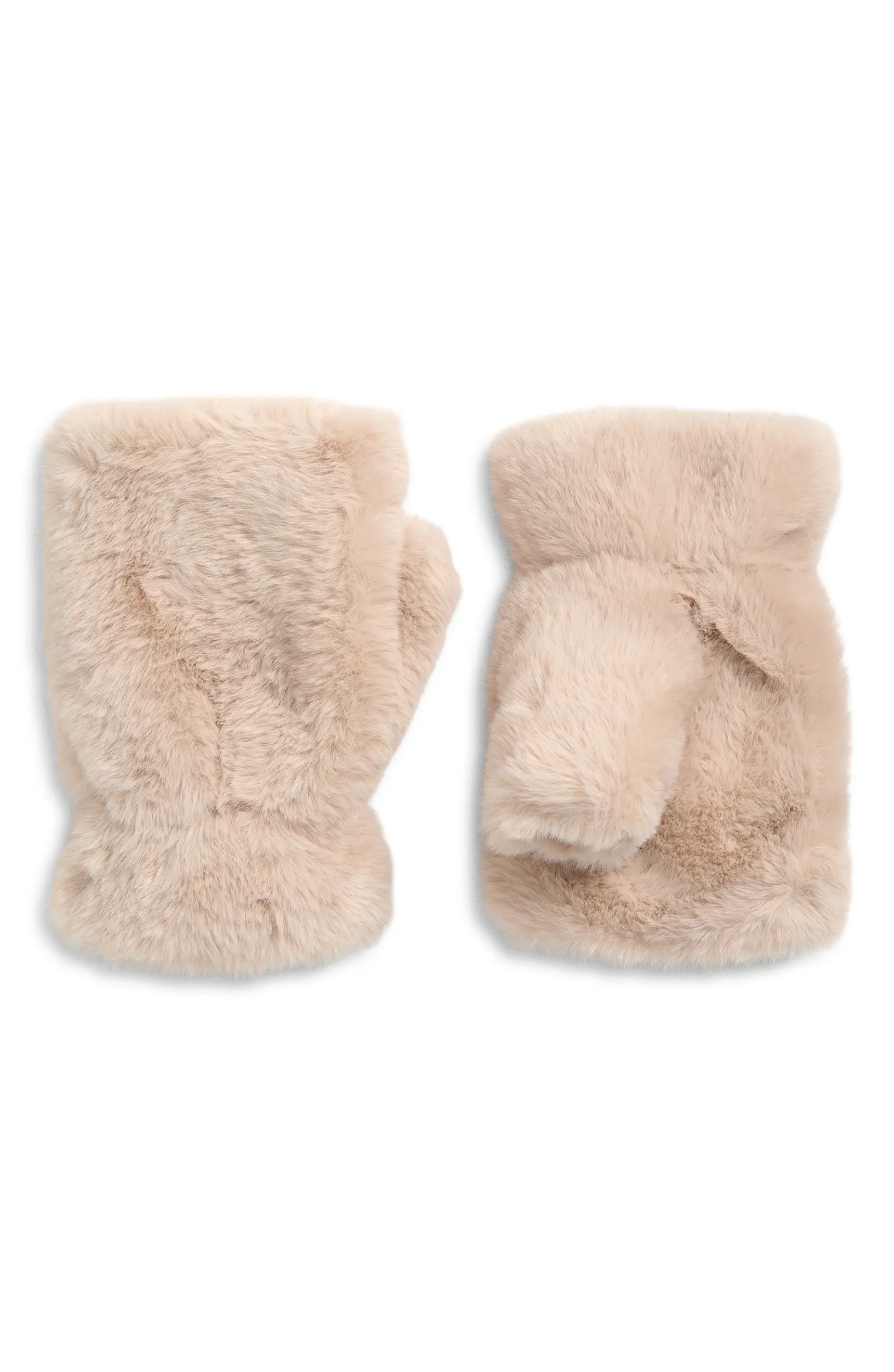 Faux Fur Fingerless Mittens | Nordstrom