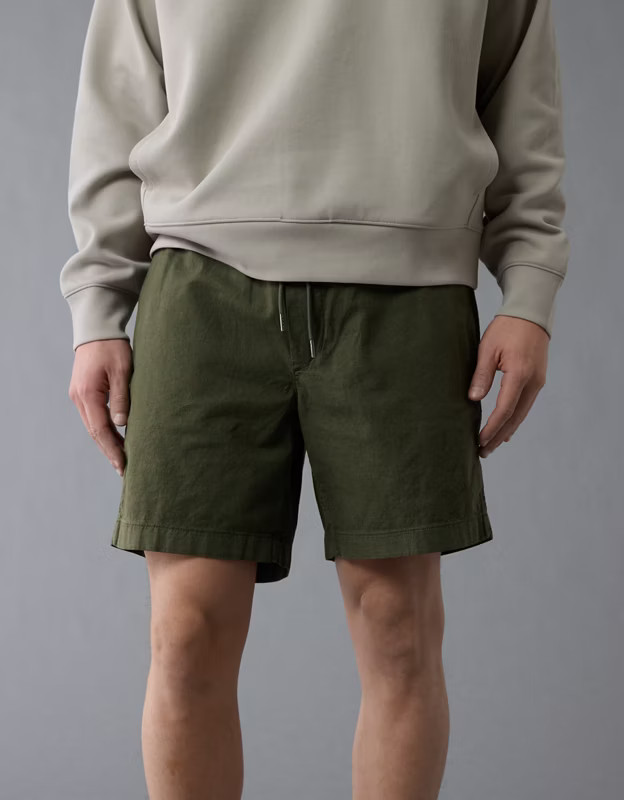 AE 7" Flex Linen-Blend Trekker Short | American Eagle Outfitters (US & CA)