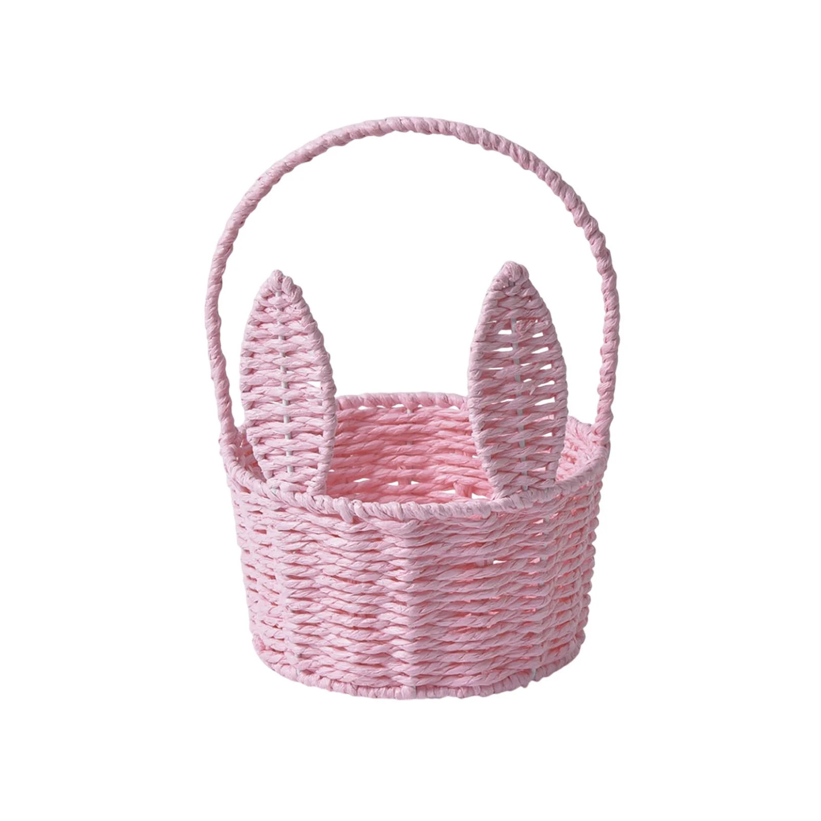 Chanana Easter Woven Bunny Basket, Long Ears Bunny Storage Basket Tote Bag, Easter Eggs Storage B... | Walmart (US)