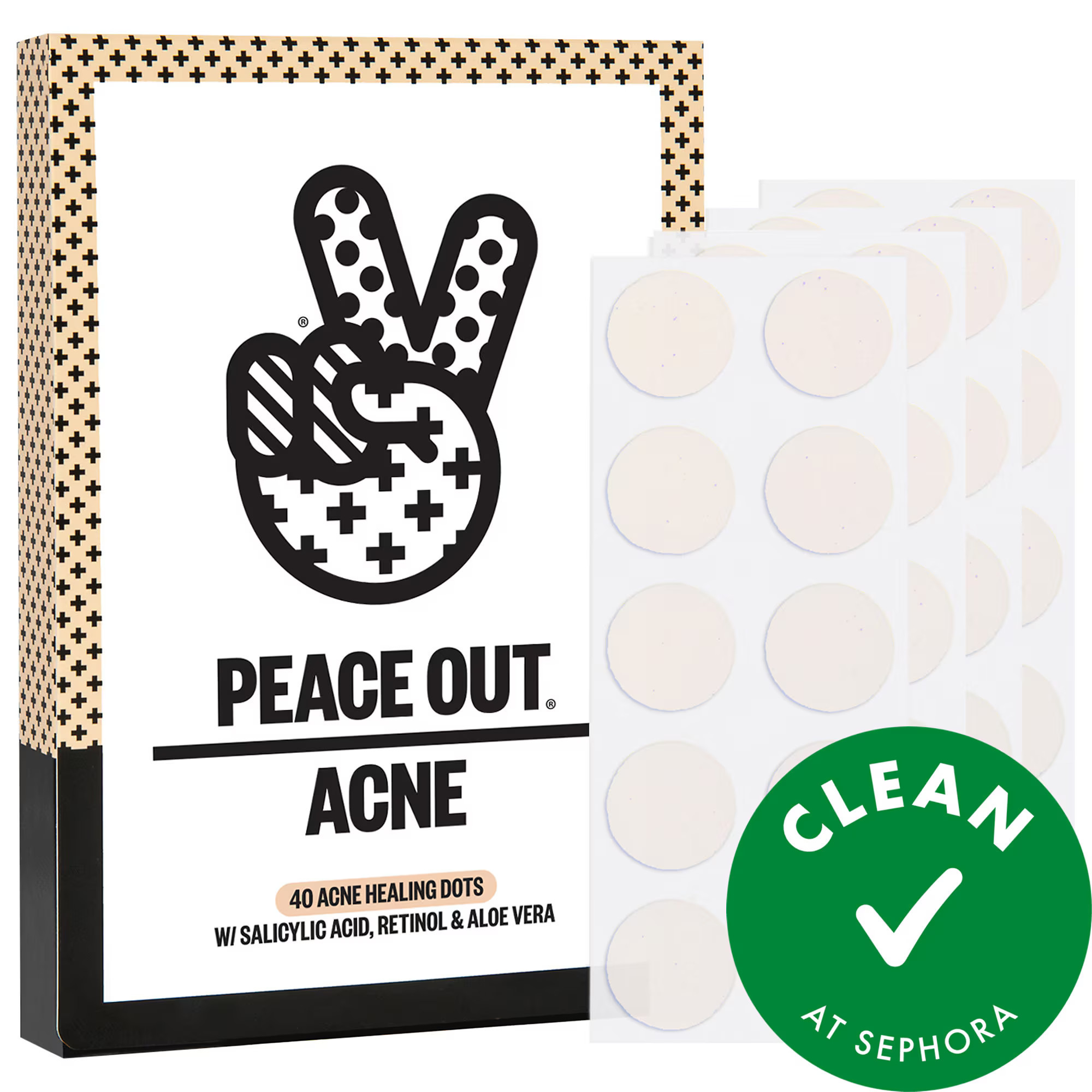 Peace Out Salicylic Acid & Hydrocolloid Acne Healing Pimple Patches 40 Healing Dots | Sephora (US)