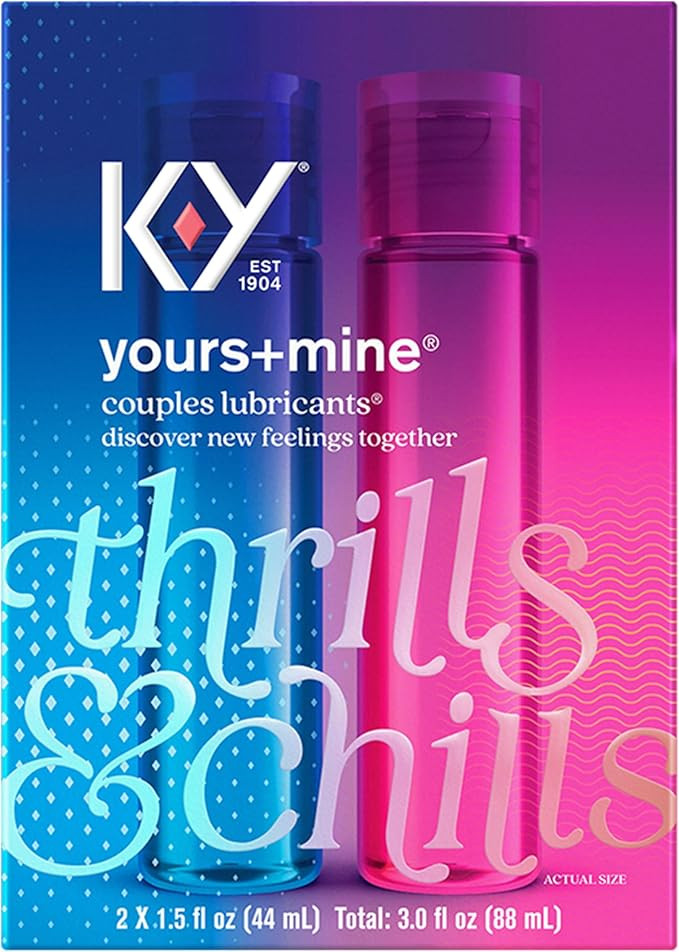 K-Y Yours + Mine Couples Personal Lube, Two Personal Lubricants, Water Based Lube for Women & Gly... | Amazon (US)
