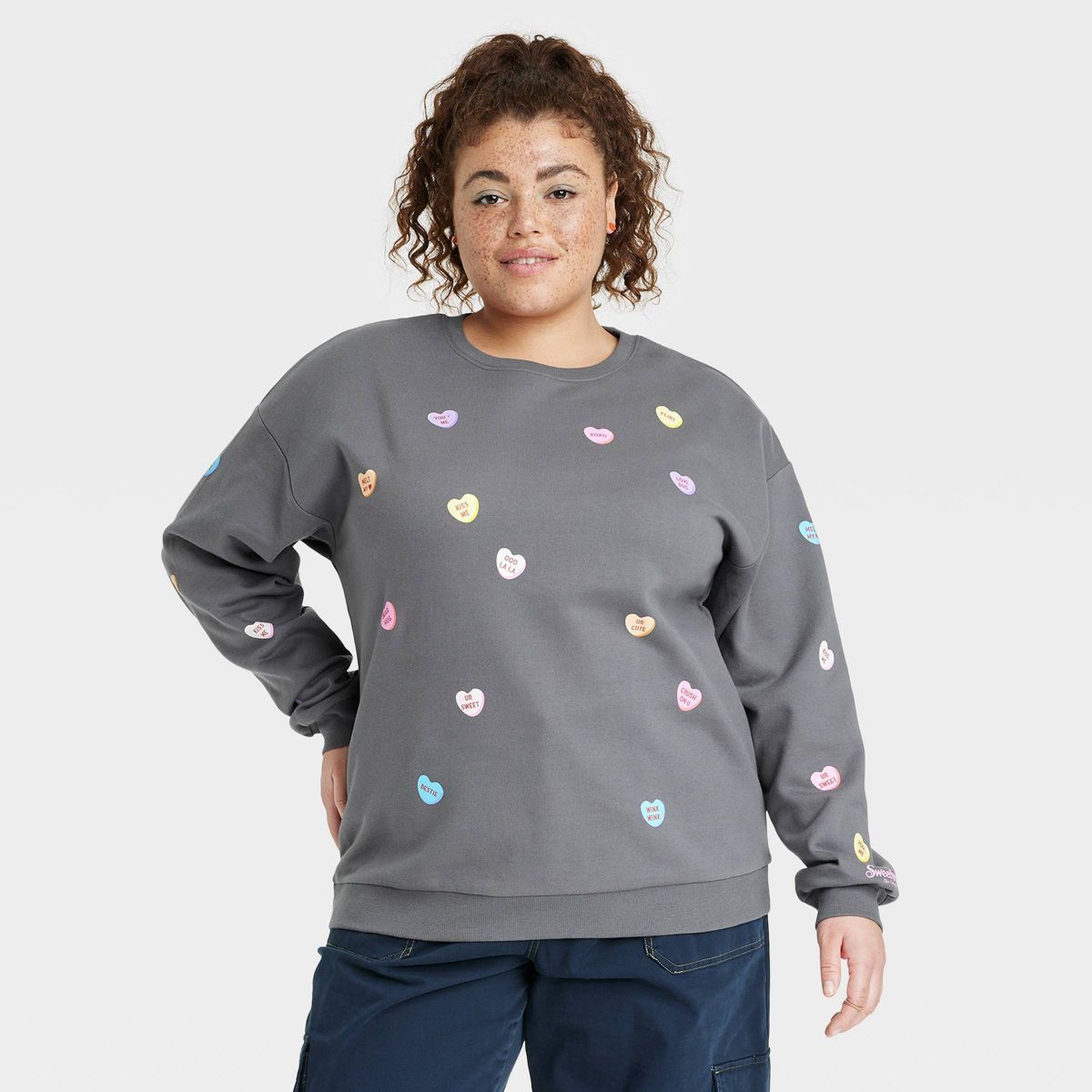 Women's Sweethearts Graphic Sweatshirt - Black | Target