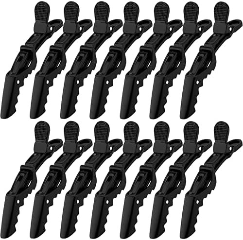 Ondder 14 Pack Alligator Hair Clips for Styling Sectioning, Black Salon Pro Hair Clips for Barber... | Amazon (US)