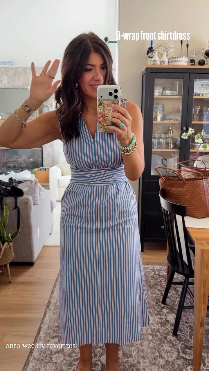 onto weekly favorites  9-wrap front shirtdress