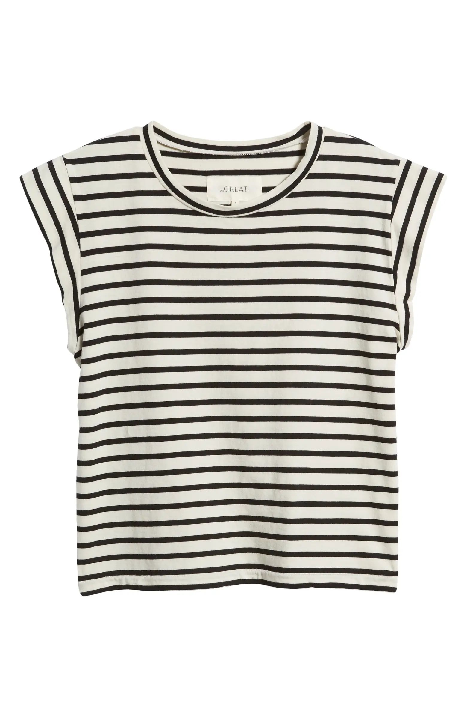 THE GREAT. The Peak Stripe Cotton Top | Nordstrom | Nordstrom