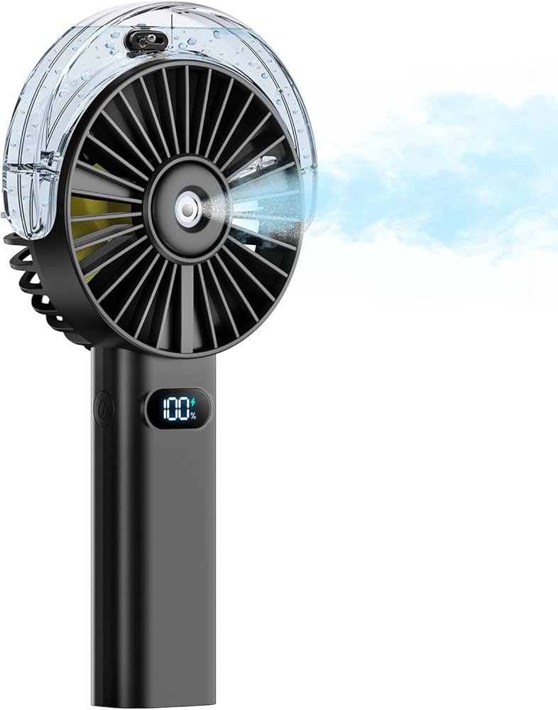 Otlonpe Handheld Misting Fan Portable, 4000mAh Rechargeable Battery Powered, Small Personal Miste... | Amazon (US)