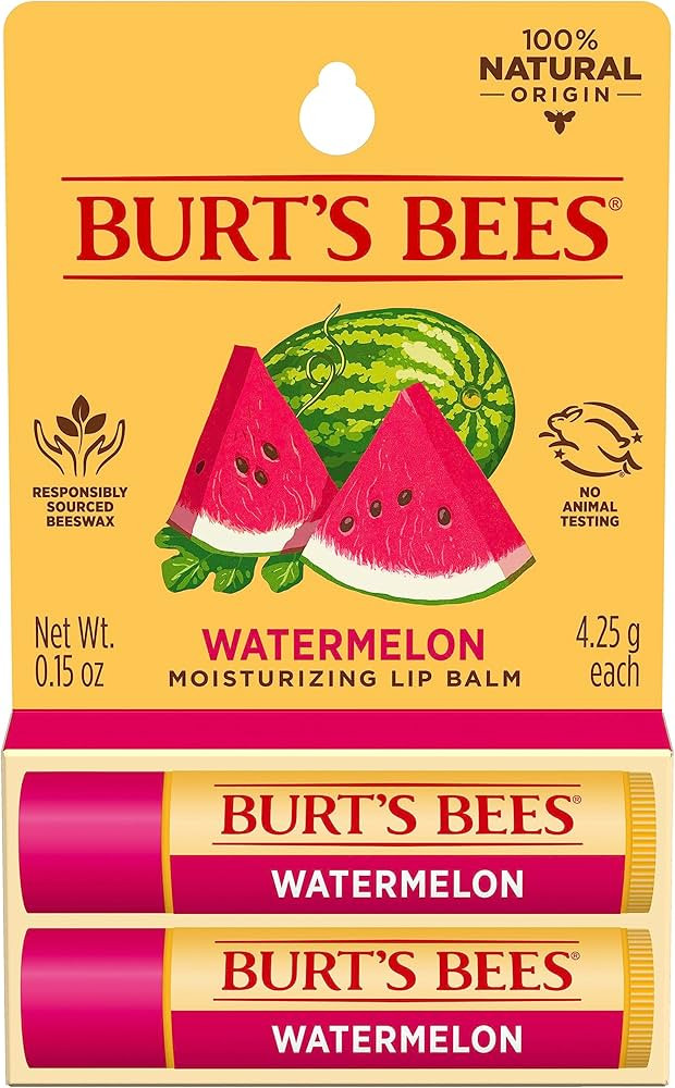 Burt's Bees Lip Balm Mothers Day Gifts for Mom - Watermelon, Lip Moisturizer With Responsibly Sou... | Amazon (US)