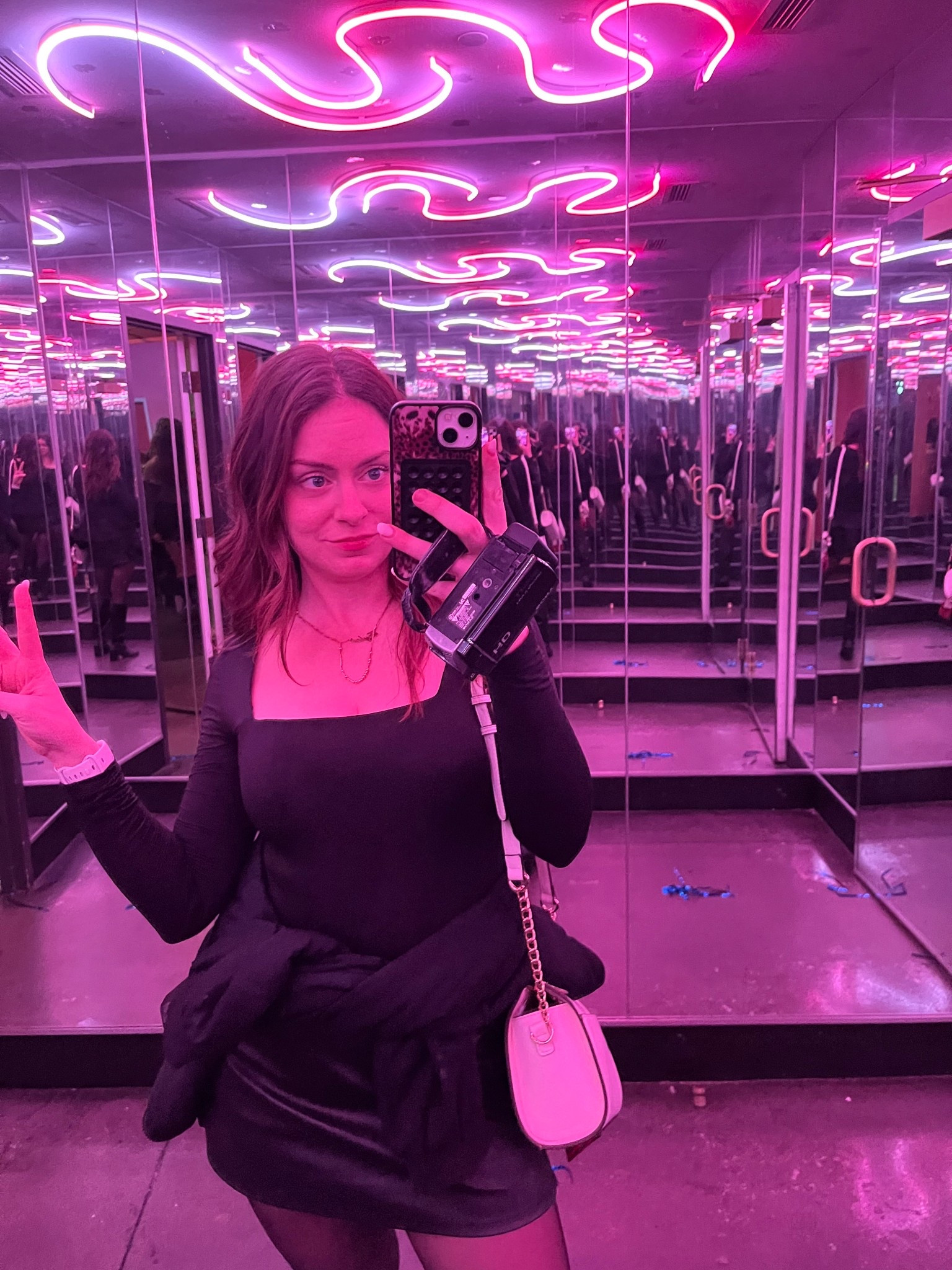 A Saturday night out fit in this FREEZING cold weather: Want to still look cute and want to wear a skirt?! 
It’s these fleece lined tights 👌

#LTKSaleAlert #LTKdayinmylife #LTKootd