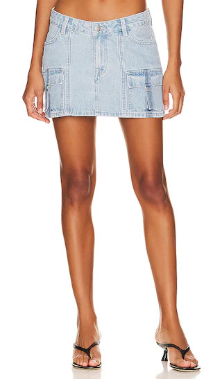 Mckenna Cargo V Waist Skirt in Camino | Revolve Clothing (Global)