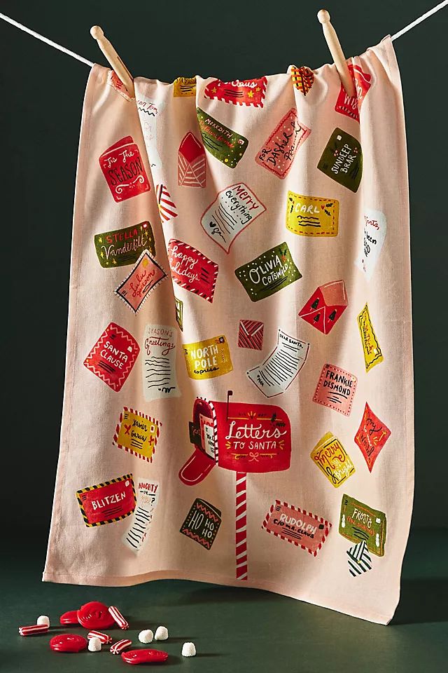 Letters to Santa Dish Towel | Anthropologie (US)