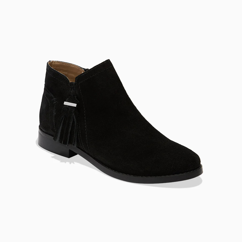 Claire Girls Tassel Suede Bootie - Black | Jack Rogers