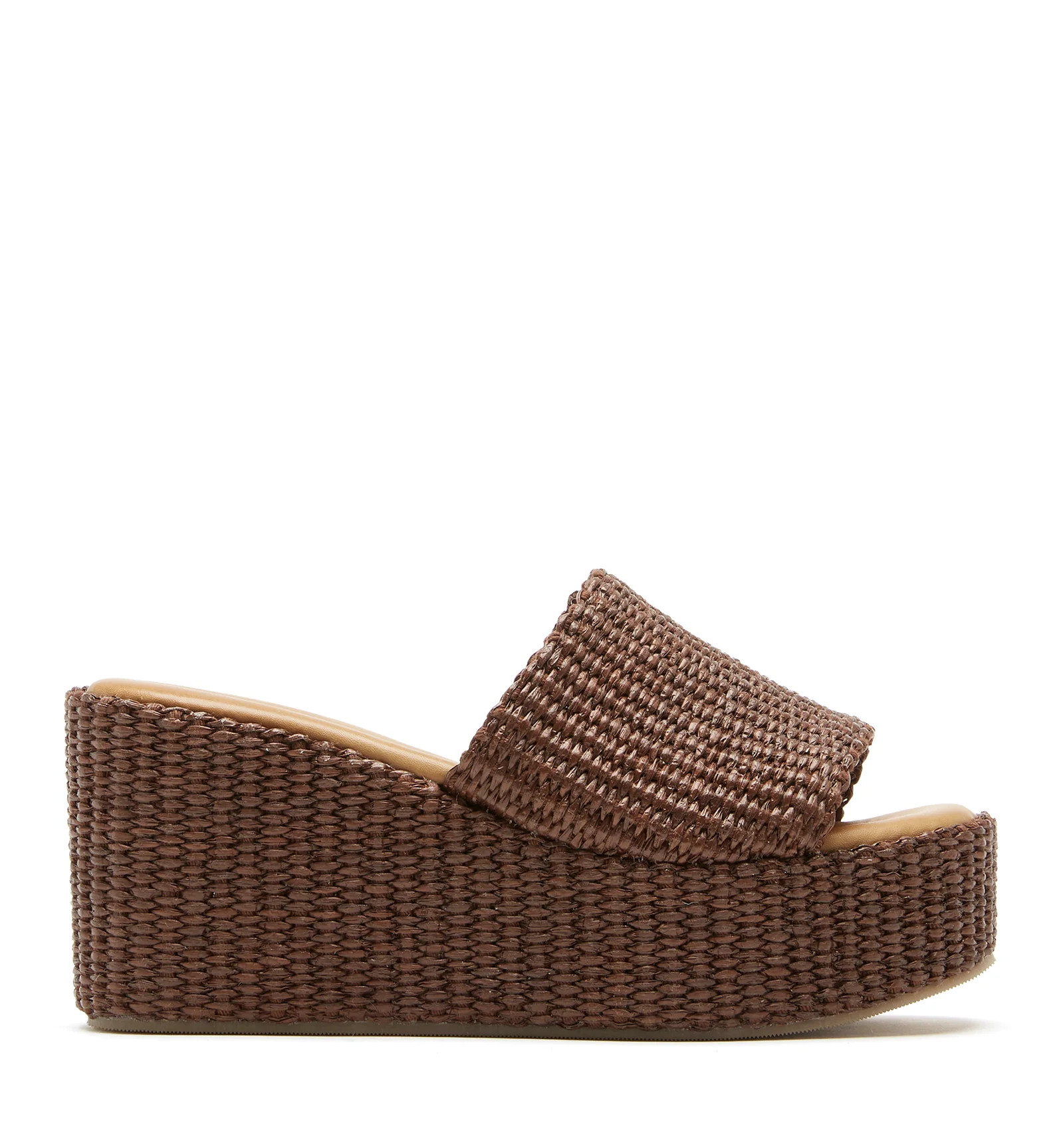 SAMI RAFFIA WEDGE SANDAL | La Canadienne