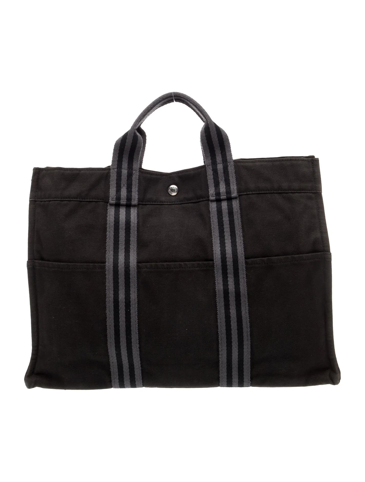 Hermès Toile Fourre-Tout MM - Black Totes, Handbags - HER798089 | The RealReal | The RealReal