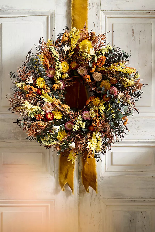 Golden Forest Dried Wreath | Terrain
