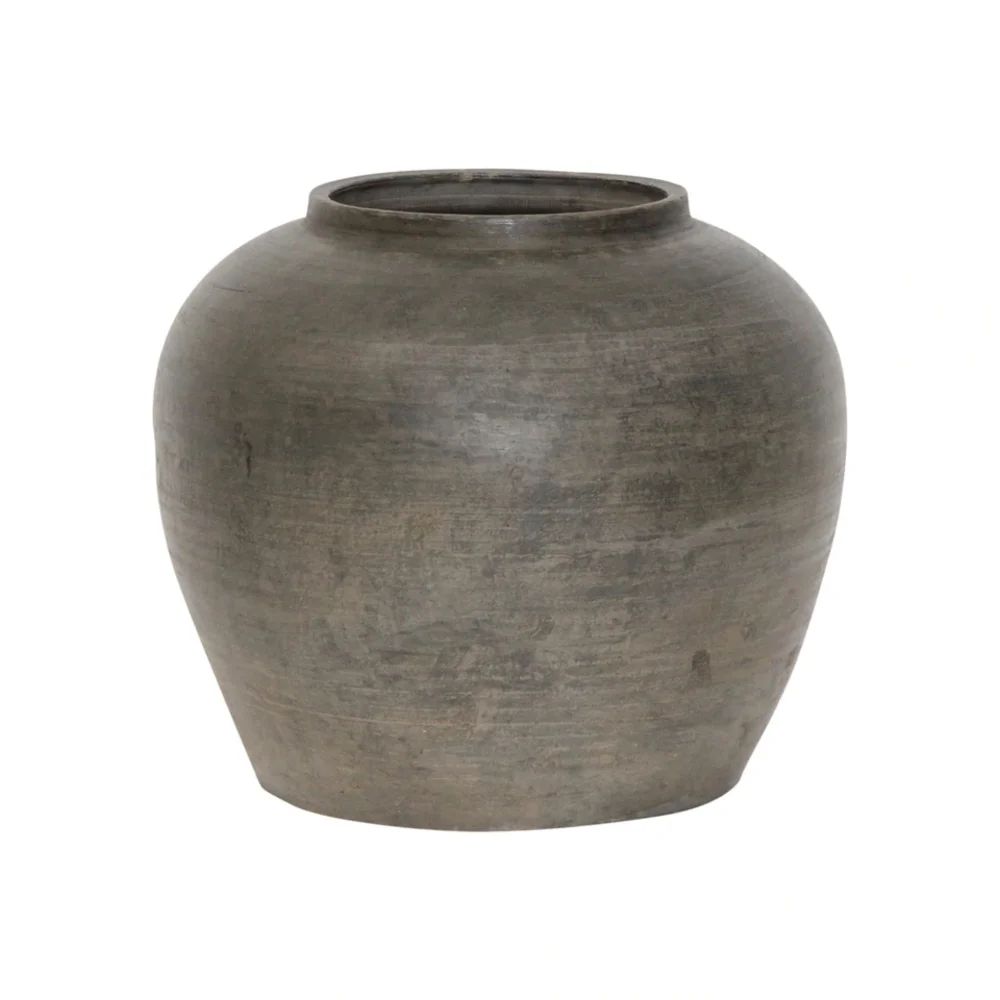 Ugashik Charcoal/Gray Indoor / Outdoor Earthenware Table Vase | Wayfair North America