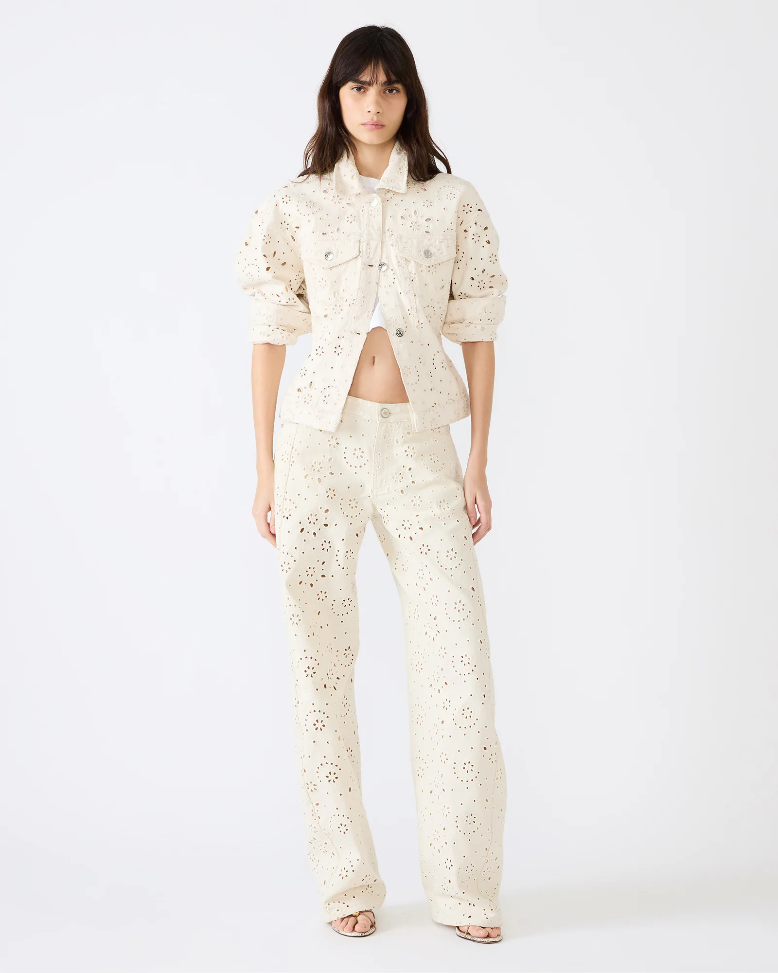 Steve Madden Women's Henrietta Jacket Button Up Jackets & Coats - Sea Mist - Size Small - Cotton | Steve Madden (US)