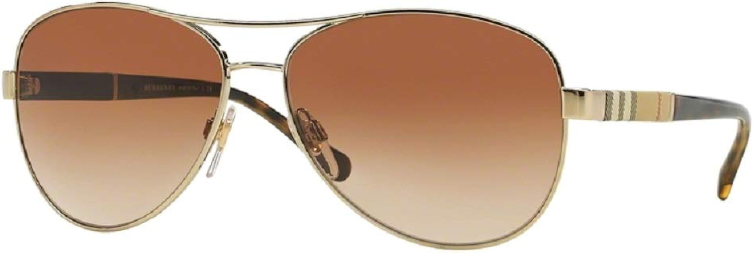 BURBERRY BE3080 Aviator Sunglasses For Women+ BUNDLE with Designer iWear Eyewear Kit | Amazon (US)