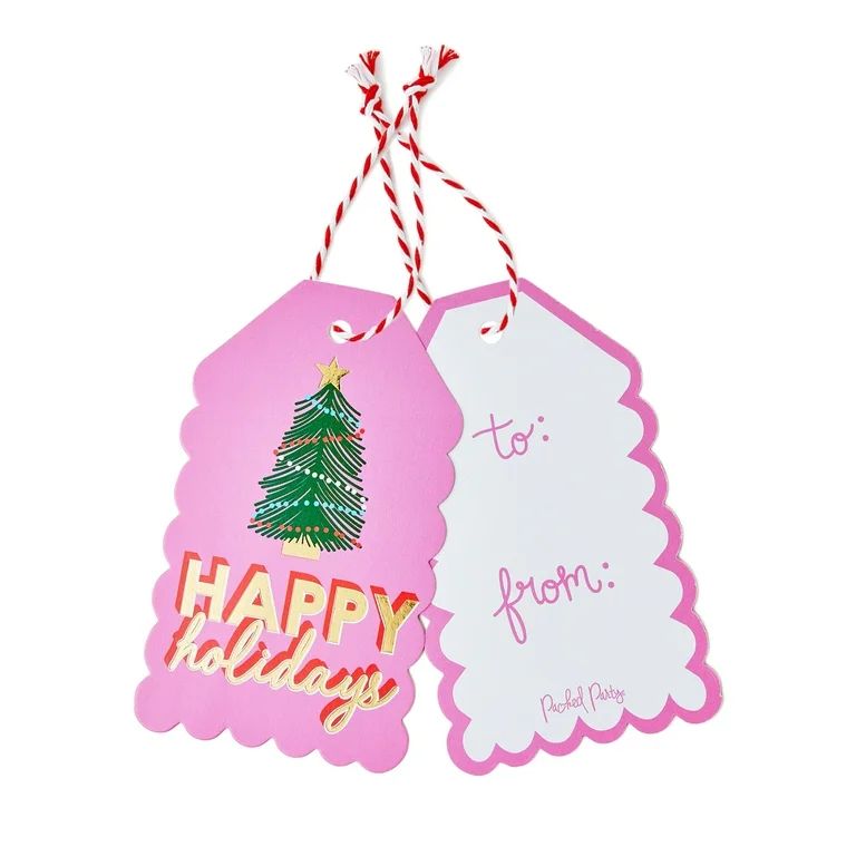 Packed Party "Happy Holidays" Gift Tags;; 8 Count, 2.5" x 4.25";; Pink, Green, Gold | Walmart (US)