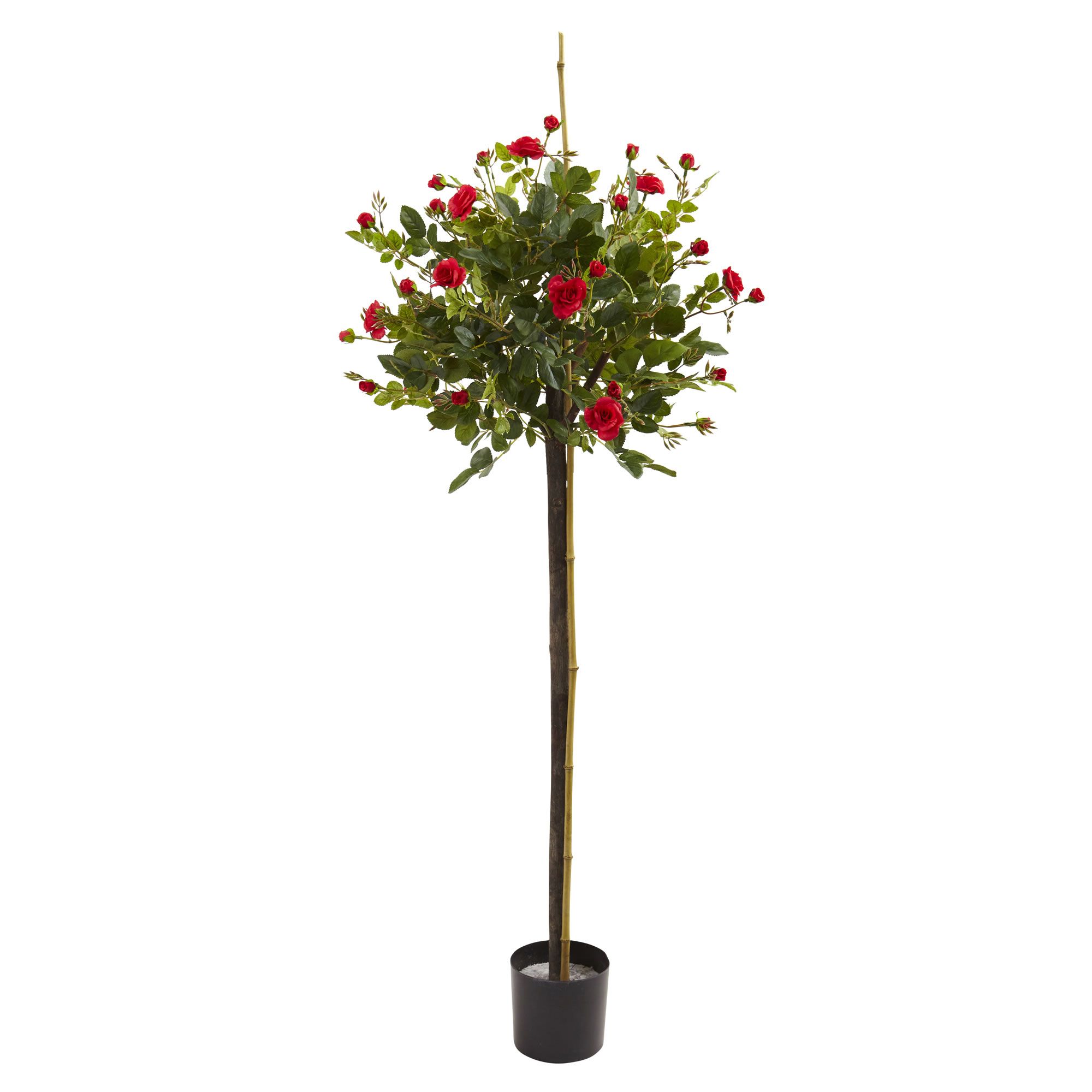 Nearly Natural 3 ft. Rose Topiary Silk Tree | Walmart (US)