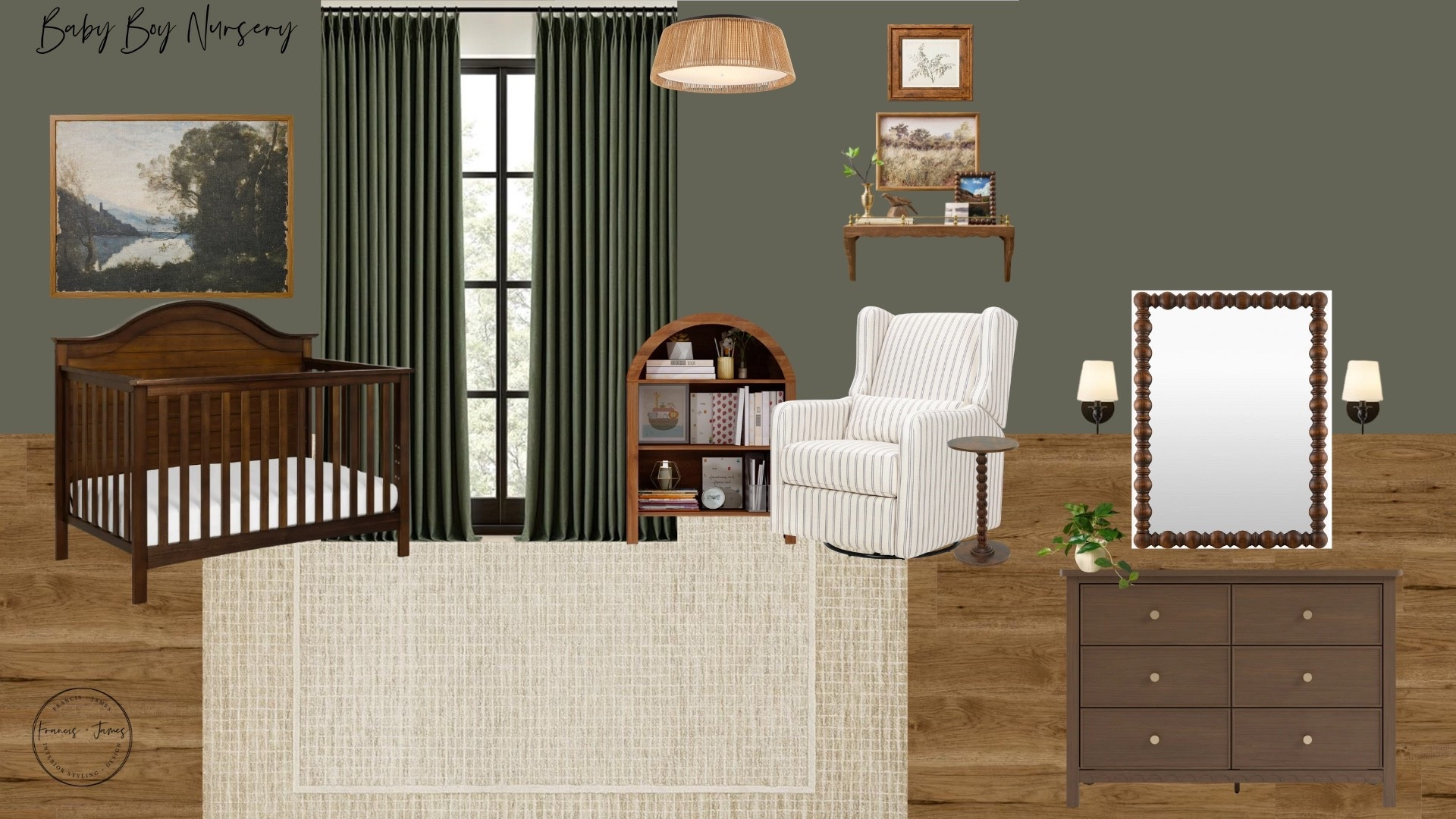Baby boy nursery, baby room, kids room, moody baby room, neutral baby, baby boy, green pant color, nursery vibes

#LTKKids #LTKBump #LTKBaby