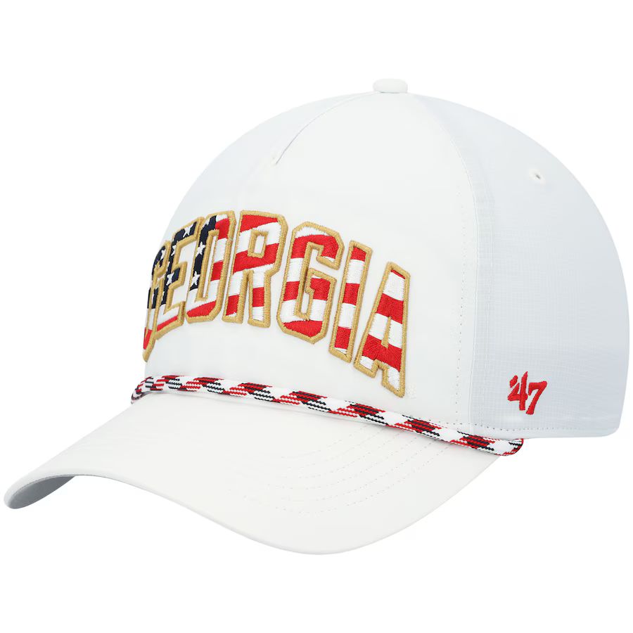Georgia Bulldogs '47 Stars and Stripes Flag Flutter Hitch Snapback Hat - White | Fanatics