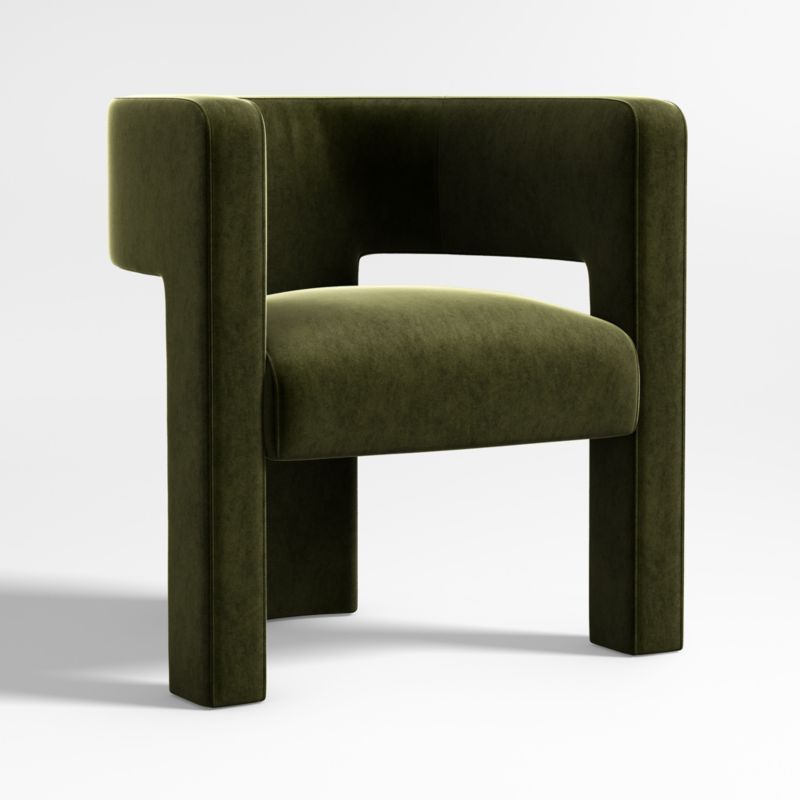 Sculpt Velvet Accent Chair + Reviews | Crate & Barrel | Crate & Barrel