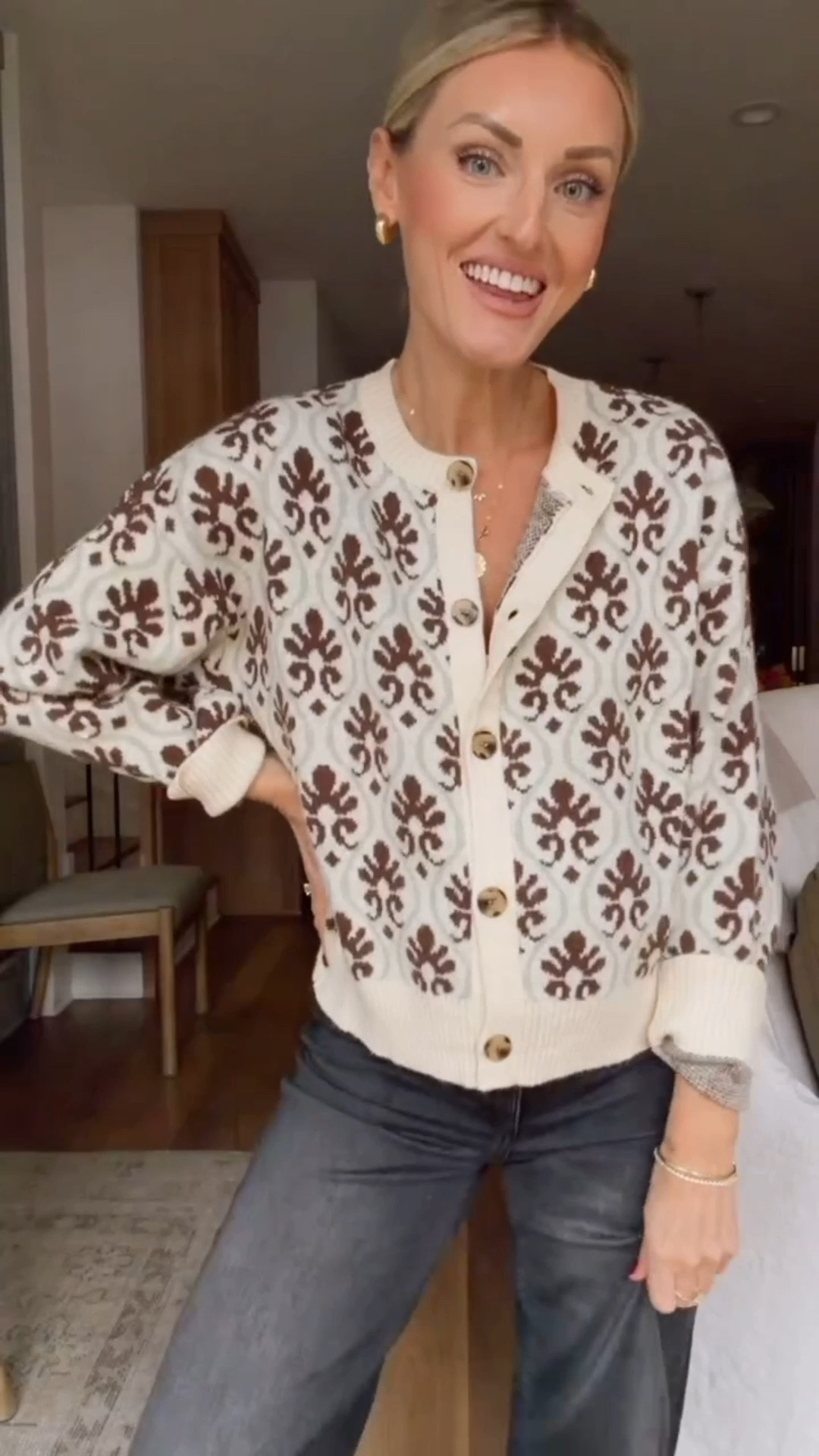 I actually found this patterned cardigan from my mom! She had it on when we were at the beach this past fall, and I loved it! Such a great Amazon find! Wearing size small!

Loverly Grey, Amazon, patterned cardigan, winter outfit, cardigan, sweater, maternity jeans 

#LTKFindsUnder50 #LTKSeasonal