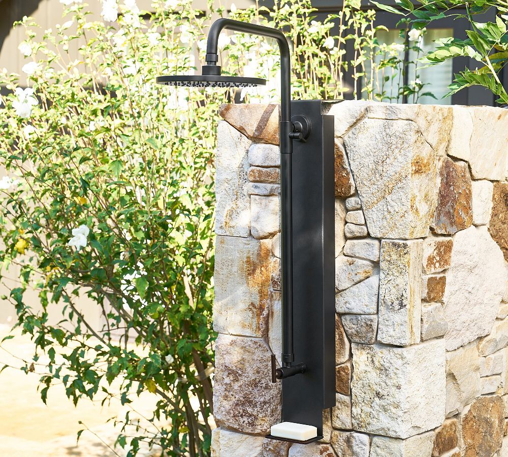 Malibu Metal Outdoor Wall Shower | Pottery Barn (US)