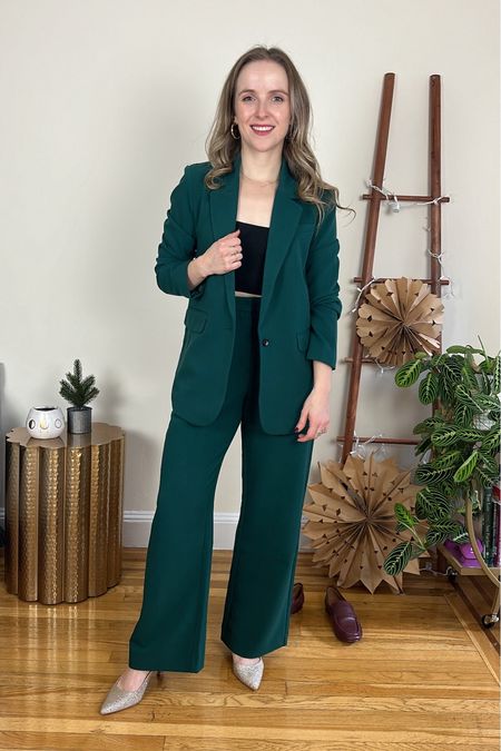 Matching set look for date night or the holidays 
Xs blazer
25 short curve love pants


#LTKHoliday #LTKparties