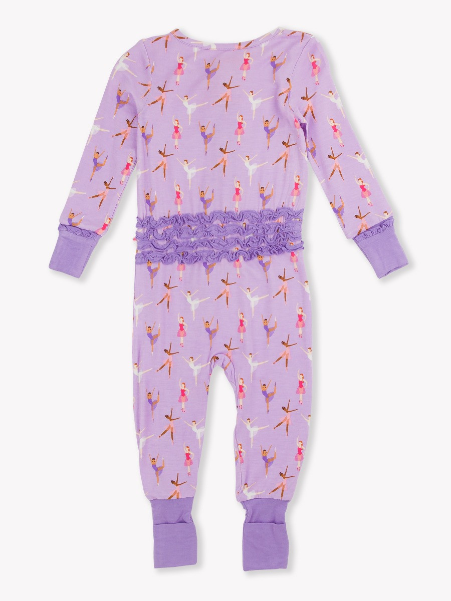 Ruffle One Piece Convertible Pajamas | RuffleButts / RuggedButts