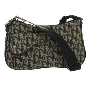 Christian Dior Trotter Canvas Saddle Shoulder Bag Navy Auth 31172 | eBay US