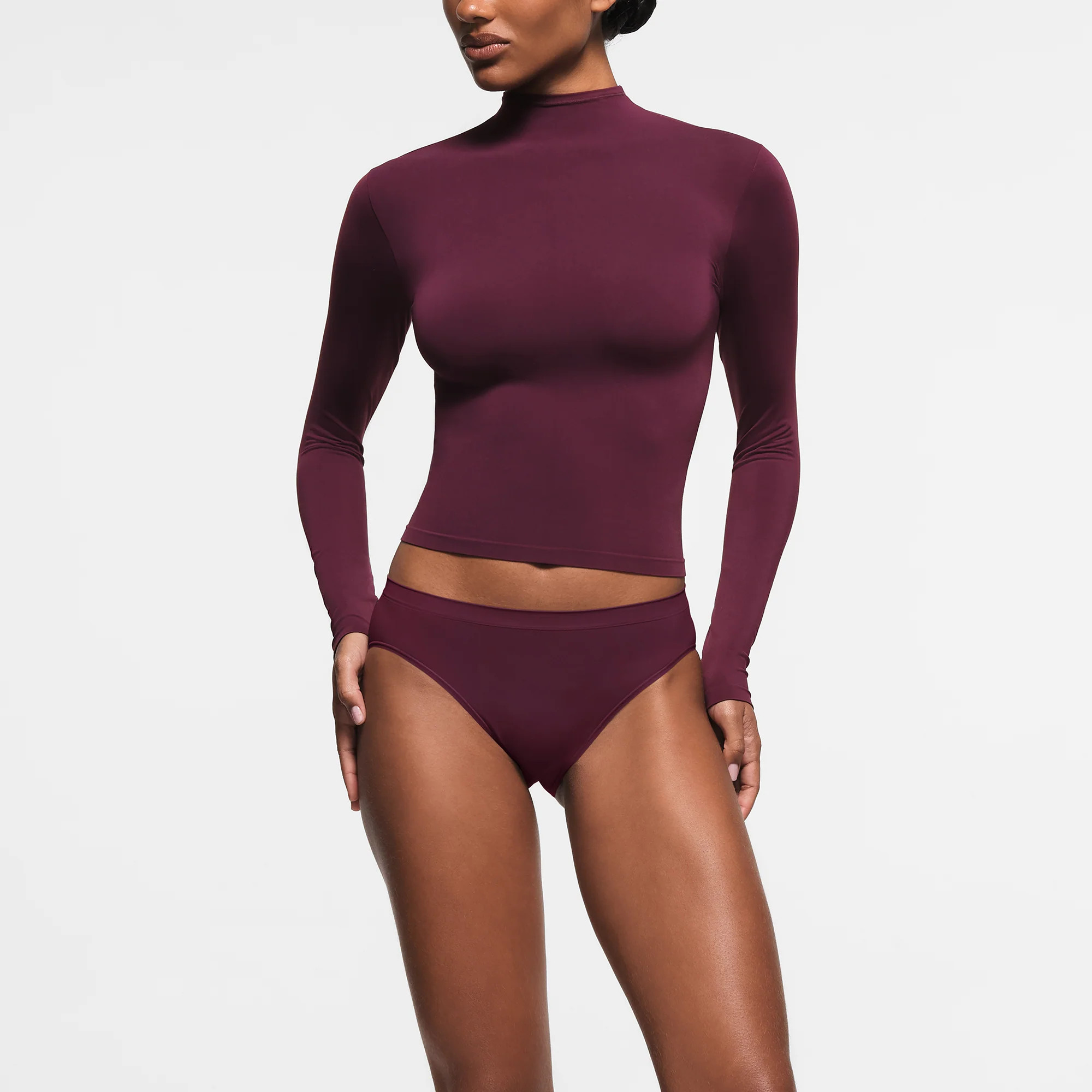 SKIMS Turtleneck Top | Purple | 4XL | Soft Smoothing Seamless | SKIMS (US)