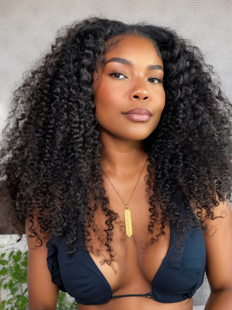UNice EasiContour V Part Wig Beginner Friendly Kinky Curly Glueless Protective Style Human Hair W... | UNice