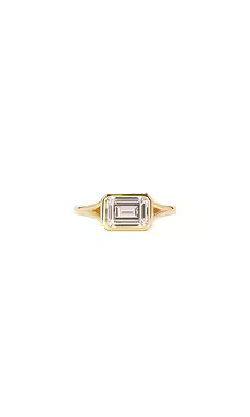 SHASHI Emerald Cut Bezel Ring in Gold from Revolve.com | Revolve Clothing (Global)