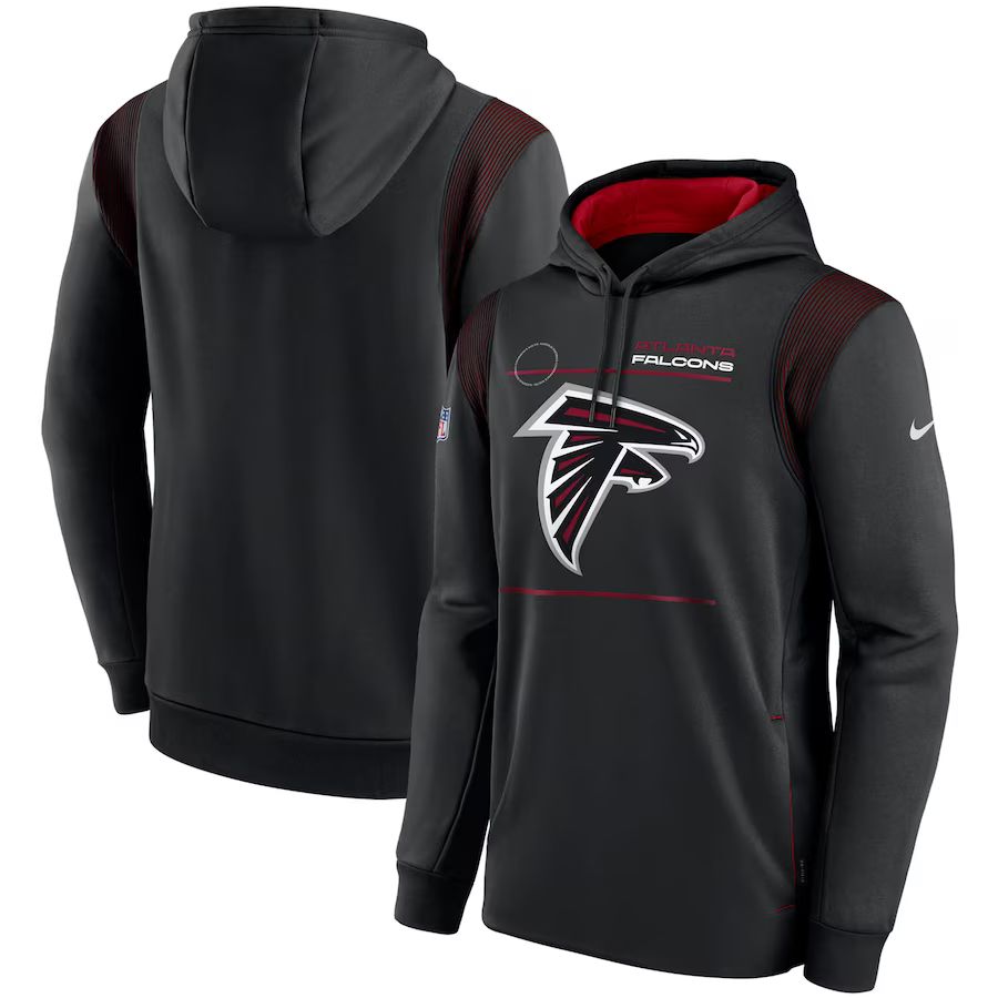 Atlanta Falcons Nike Sideline Logo Performance Pullover Hoodie - Black | Fanatics