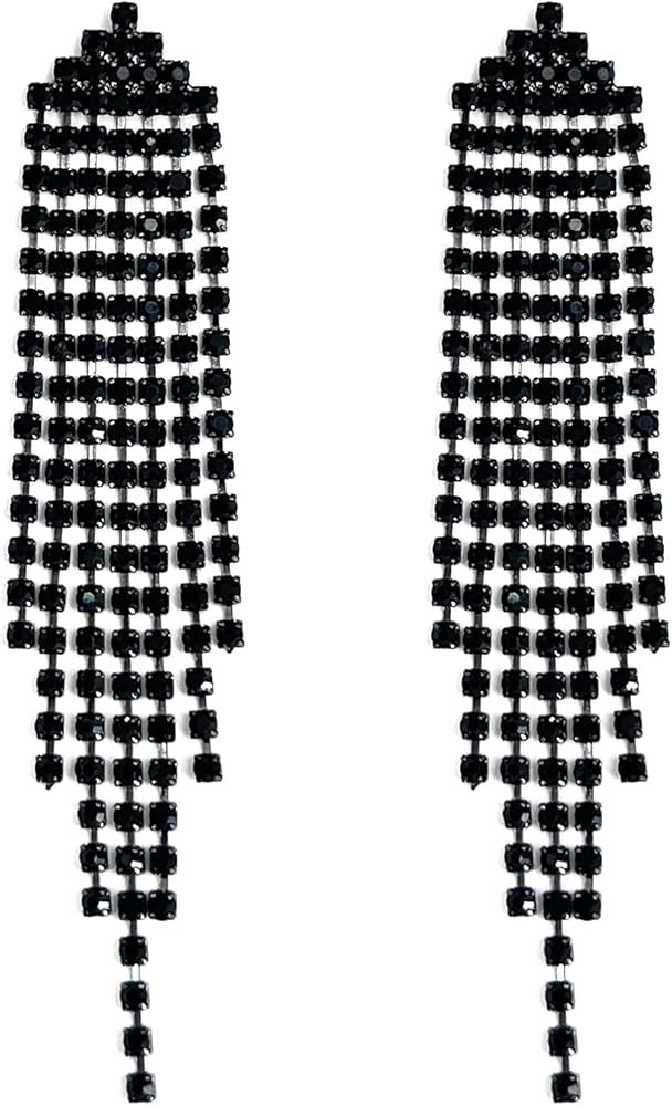 SELOVO Dangling Earrings for Women Long Dangle Crystal Rhinestone Prom Earring | Amazon (US)