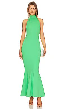 SOLACE London Lula Midi Dress in Bright Green from Revolve.com | Revolve Clothing (Global)