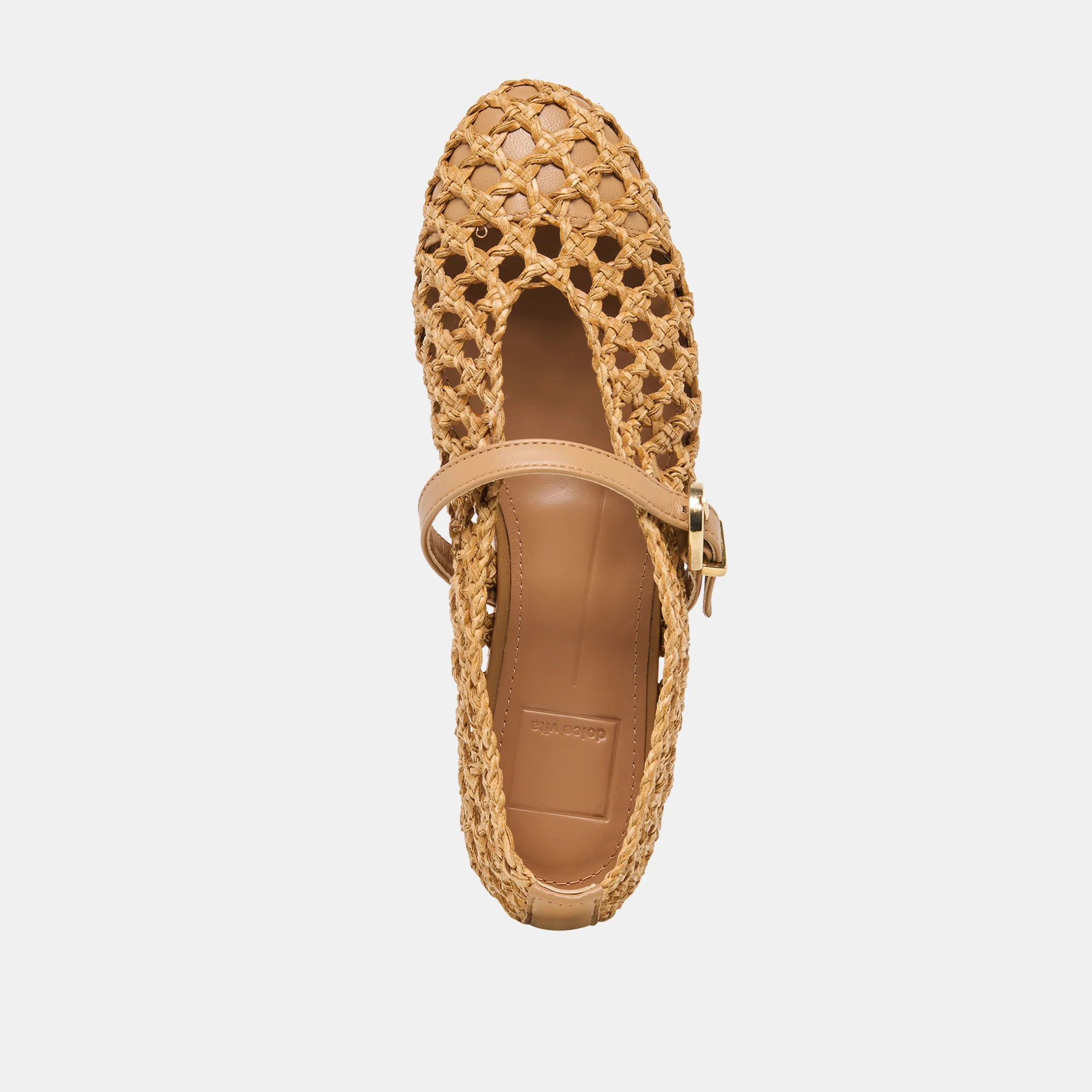 Dover Ballet Flats Tan Woven Stella | DolceVita.com