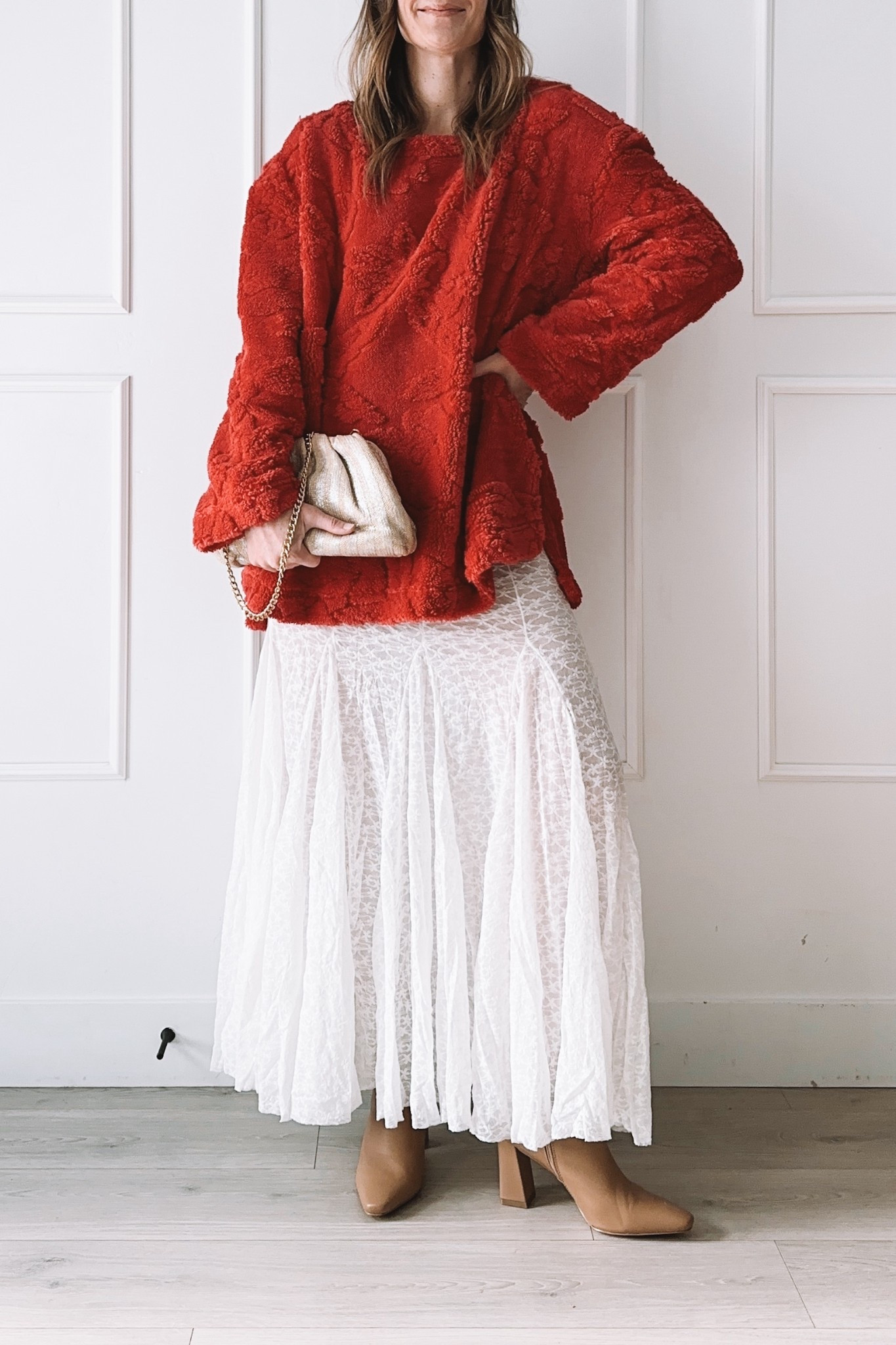 Cozy + romantic holiday outfit 💫
Styled this textured red sweater with a flowy white lace skirt and tan boots for an easy festive look. Perfect for Christmas parties, holiday dinners, or any winter event where you want to feel comfy and dressed up.

#LTKgrwm #LTKootd #LTKHoliday