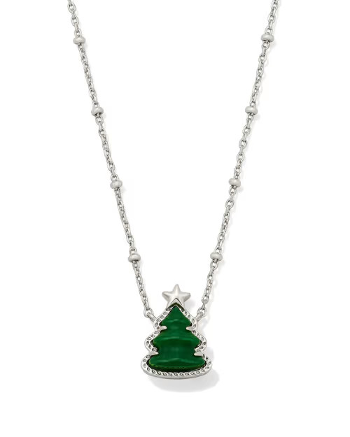 Holiday Tree Silver Short Pendant Necklace | Kendra Scott