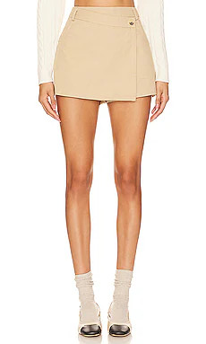 MORE TO COME Demi Wrap Skort in Khaki from Revolve.com | Revolve Clothing (Global)