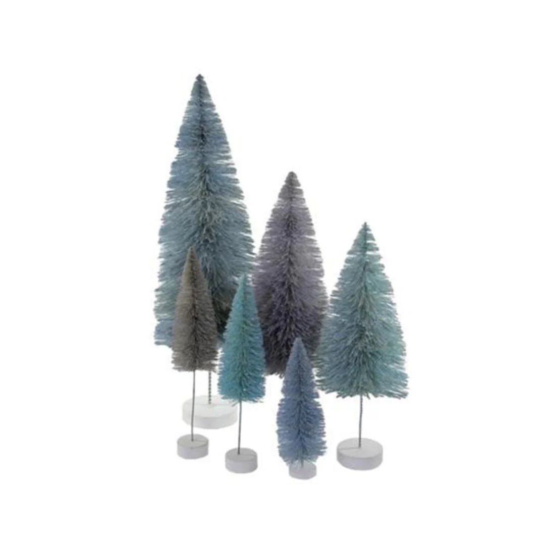 Winter Blue Trees Set of 6 | Pink Antlers