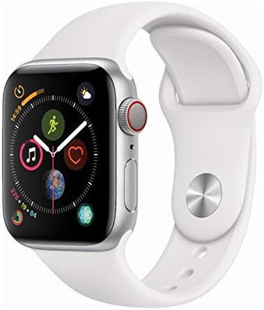 Apple Watch Series 4 (GPS + Cellular, 40MM) - Silver Aluminum Case with White Sport Band (Renewed... | Amazon (US)