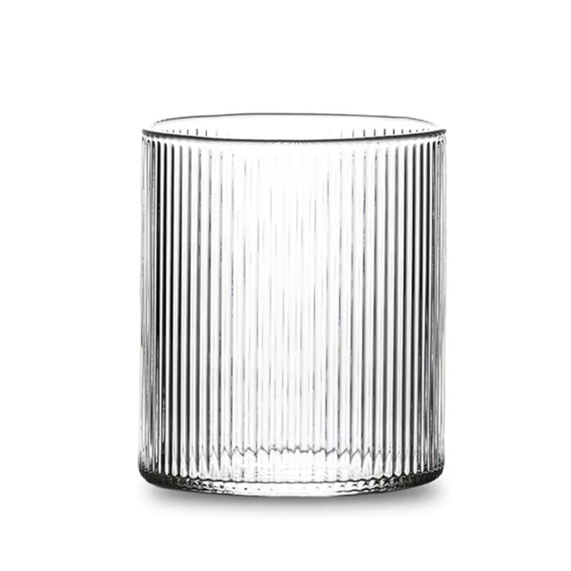 Vertical Stripes Cocktail Glasses Breakfast Mug Japanese Style Wine Glass Ribbed Water Cup Heat-r... | Ali Express BR