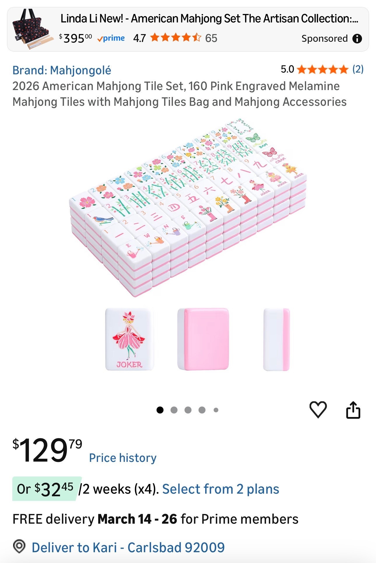 New mahjong tile sets find WITH A 30 day return policy!  don’t unwrap tiles. I have not seen in person so enter at your own risk. Also note the longer delivery windows due to imports being caught up in customs. 

#LTKSeasonal #LTKSaleAlert