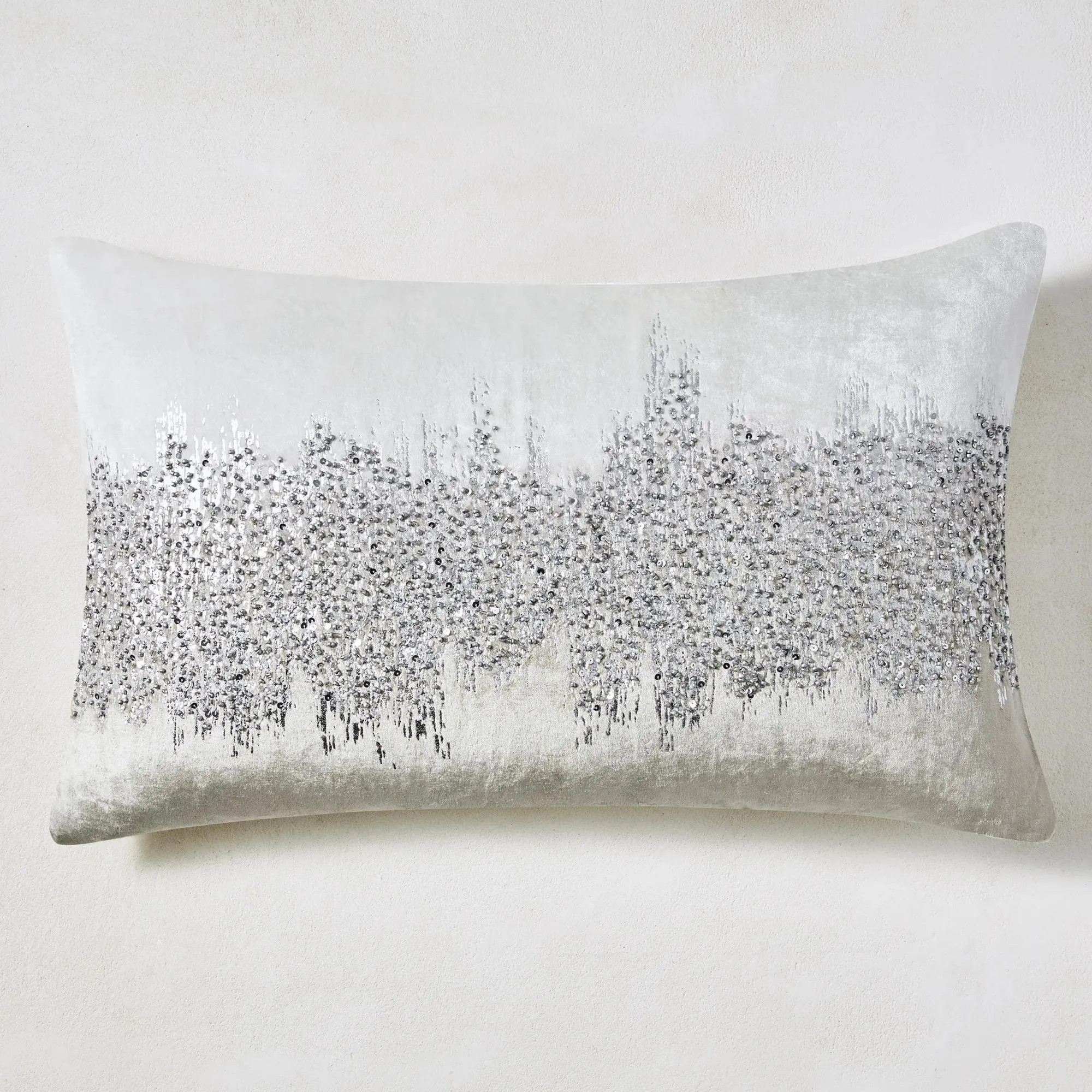 Joie De Vivre Lumbar Pillow 16" x 26" - Grey | Z Gallerie