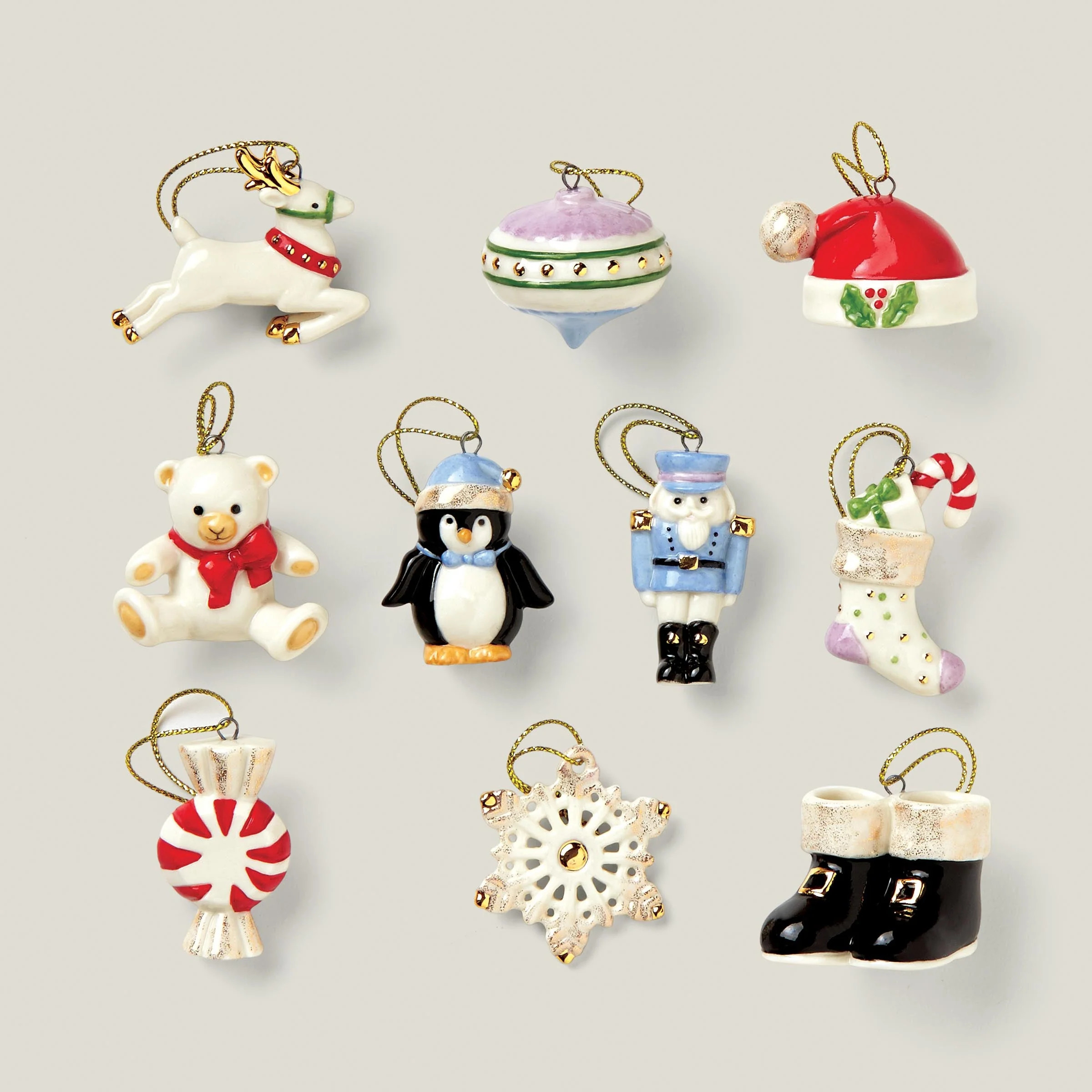 Christmas Memories 10-Piece Mini Ornament Set | Lenox